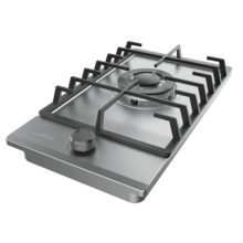 Bolero Squad GN 1200F Inox Placa de gas preparada para instalación a GAS NATURAL, acabado en acero inoxidable, parrillas individuales de hierro fundido, potencia de 3,5kW, quemador WOK triple corona, encendido eléctrico, sistema de seguridad de las válvulas, para gas natural y accesorio para la conversión de gas incluído.