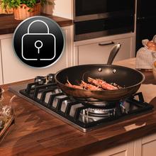 Bolero Squad GN 2200F Inox Placa de gas preparada para instalación a GAS NATURAL DE 2 FUEGOS, acabado en acero inoxidable, parrillas individuales de hierro fundido, potencia de 5,25kW, quemador WOK triple corona, encendido eléctrico, sistema de seguridad de las válvulas, para gas natural y accesorio para la conversión de gas incluído.