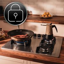 Bolero Squad GN 3200S Inox Placa de gas preparada para instalación a GAS NATURAL DE 3 FUEGOS, acabado en acero inoxidable, parrillas individuales de hierro fundido, potencia de 6,25kW, quemador WOK triple corona, encendido eléctrico, sistema de seguridad de las válvulas, para gas natural y accesorio para la conversión de gas incluído.