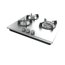 Bolero Squad GN 3200S Inox Placa de gas preparada para instalación a GAS NATURAL DE 3 FUEGOS, acabado en acero inoxidable, parrillas individuales de hierro fundido, potencia de 6,25kW, quemador WOK triple corona, encendido eléctrico, sistema de seguridad de las válvulas, para gas natural y accesorio para la conversión de gas incluído.