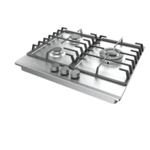 Bolero Squad GN 3200F Inox Placa de gas preparada para instalación a GAS NATURAL DE 3 FUEGOS, acabado en acero inoxidable, parrillas completas de hierro fundido, potencia de 6,25kW, quemador WOK triple corona, encendido eléctrico, sistema de seguridad de las válvulas, para gas natural y accesorio para la conversión de gas incluído.