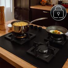 Bolero Squad GN 3800S Eternal Nano Glass Placa de gas, 3 fuegos, preparada para instalación a GAS NATURAL acabado en cristal negro mate, parrillas individuales de hierro fundido, potencia de 10,35kW, quemador Eternal, encendido eléctrico, sistema de seguridad de las válvulas, para gas natural y accesorios para la conversión de gas incluído.