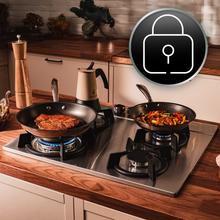 Bolero Squad GN 4200S Inox Placa de gas preparada para instalación a GAS NATURAL DE 4 FUEGOS, acabado en acero inoxidable, parrillas individuales de hierro fundido, potencia de 8kW, quemador WOK triple corona, encendido eléctrico, sistema de seguridad de las válvulas, para gas natural y accesorio para la conversión de gas incluído.