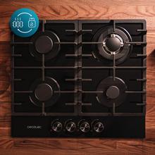 Bolero Squad GN 4200F Glass BlackPiano cottura a gas predisposto per l'installazione a GAS NATURALE A 4 FUOCHI, finitura in vetro nero, griglie complete in ghisa, potenza di 8 kW, bruciatore WOK a tripla corona, accensione elettrica, sistema di sicurezza delle valvole, per gas naturale e kit di conversione incluso.