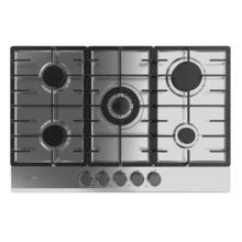 Bolero Squad GN 5200F Inox Placa de gas, 5 fuegos, preparada para instalación a GAS NATURAL acabado en acero inoxidable, parrillas completas de hierro fundido, potencia de 11kW, quemador WOK triple corona, encendido eléctrico, sistema de seguridad de las válvulas, para gas natural y accesorio para la conversión de gas incluído.