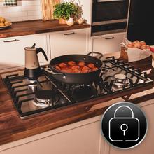 Bolero Squad GN 5200F Inox Placa de gas, 5 fuegos, preparada para instalación a GAS NATURAL acabado en acero inoxidable, parrillas completas de hierro fundido, potencia de 11kW, quemador WOK triple corona, encendido eléctrico, sistema de seguridad de las válvulas, para gas natural y accesorio para la conversión de gas incluído.