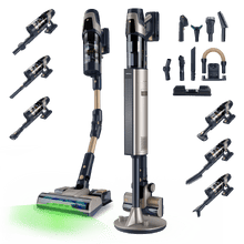 Conga Rockstar RZ500 AI AquaPet Flex Station Aspirador vertical con base de autovaciado. 410 AW y 1250 W. Tubo flexible. Inteligencia Artificial. Cepillo para animales y accesorio WaterTank de fregado.
