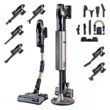 Conga Rockstar RZ500 AI AquaPet Flex Station Aspirador vertical con base de autovaciado. 410 AW y 1250 W. Tubo flexible. Inteligencia Artificial. Cepillo para animales y accesorio WaterTank de fregado.