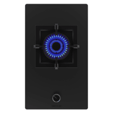 Bolero Squad GN 1800S Eternal Nano Glass Placa de gas, 1 fuego, preparada para instalación a GAS NATURAL acabado en cristal negro mate, parrilla individual de hierro fundido, potencia de 5,6kW, quemador Eternal, encendido eléctrico, sistema de seguridad de las válvulas, para gas natural y accesorios para la conversión de gas incluído.