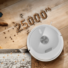Conga M80 Pearl Robot aspirador con Navegación láser. 25000 Pa de succión del motor. Autonomía de hasta 240 minutos en modo Eco. Cepillo silicona, ideal para casas con mascotas. Compatible con Bluetooth y WiFi para redes 2,4 GHz.