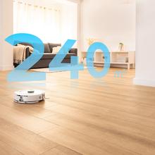 Conga M90 Pearl Robot aspirador con Inteligencia Artificial y navegación láser. 25000 Pa de succión del motor. Autonomía de hasta 240 minutos en modo Eco. Cepillo silicona, ideal para casas con mascotas. Compatible con Bluetooth y WiFi para redes 2,4 GHz.