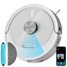 Conga M90 Pearl Robot aspirador con Inteligencia Artificial y navegación láser. 25000 Pa de succión del motor. Autonomía de hasta 240 minutos en modo Eco. Cepillo silicona, ideal para casas con mascotas. Compatible con Bluetooth y WiFi para redes 2,4 GHz.