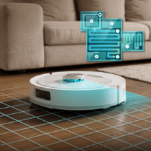 Conga Y60 Pearl Robot aspirador con base de autovaciado del polvo con Navegación láser. 13000 Pa de succión del motor. Autonomía de hasta 200 minutos en modo Eco. Cepillo multifunción apto para todo tipo de superficies. Bolsa de polvo de 3 L. Compatible con Bluetooth y WiFi para redes 2,4 GHz.
