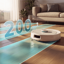 Conga Y60 Pearl Robot aspirador con base de autovaciado del polvo con Navegación láser. 13000 Pa de succión del motor. Autonomía de hasta 200 minutos en modo Eco. Cepillo multifunción apto para todo tipo de superficies. Bolsa de polvo de 3 L. Compatible con Bluetooth y WiFi para redes 2,4 GHz.