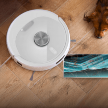 Conga Y80 Pearl Robot aspirador con base de autovaciado del polvo con Navegación láser. 25000 Pa de succión del motor. Autonomía de hasta 240 minutos en modo Eco. Cepillo silicona, ideal para casas con mascotas. Bolsa de polvo de 3 L. Compatible con Bluetooth y WiFi para redes 2,4 GHz.