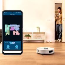 Conga Y90 Pearl Robot aspirador con base de autovaciado con Inteligencia Artificial y navegación láser. 25000 Pa de succión del motor. Autonomía de hasta 240 minutos en modo Eco. Cepillo silicona, ideal para casas con mascotas. Bolsa de polvo de 3 L. Compatible con Bluetooth y WiFi para redes 2,4 GHz.