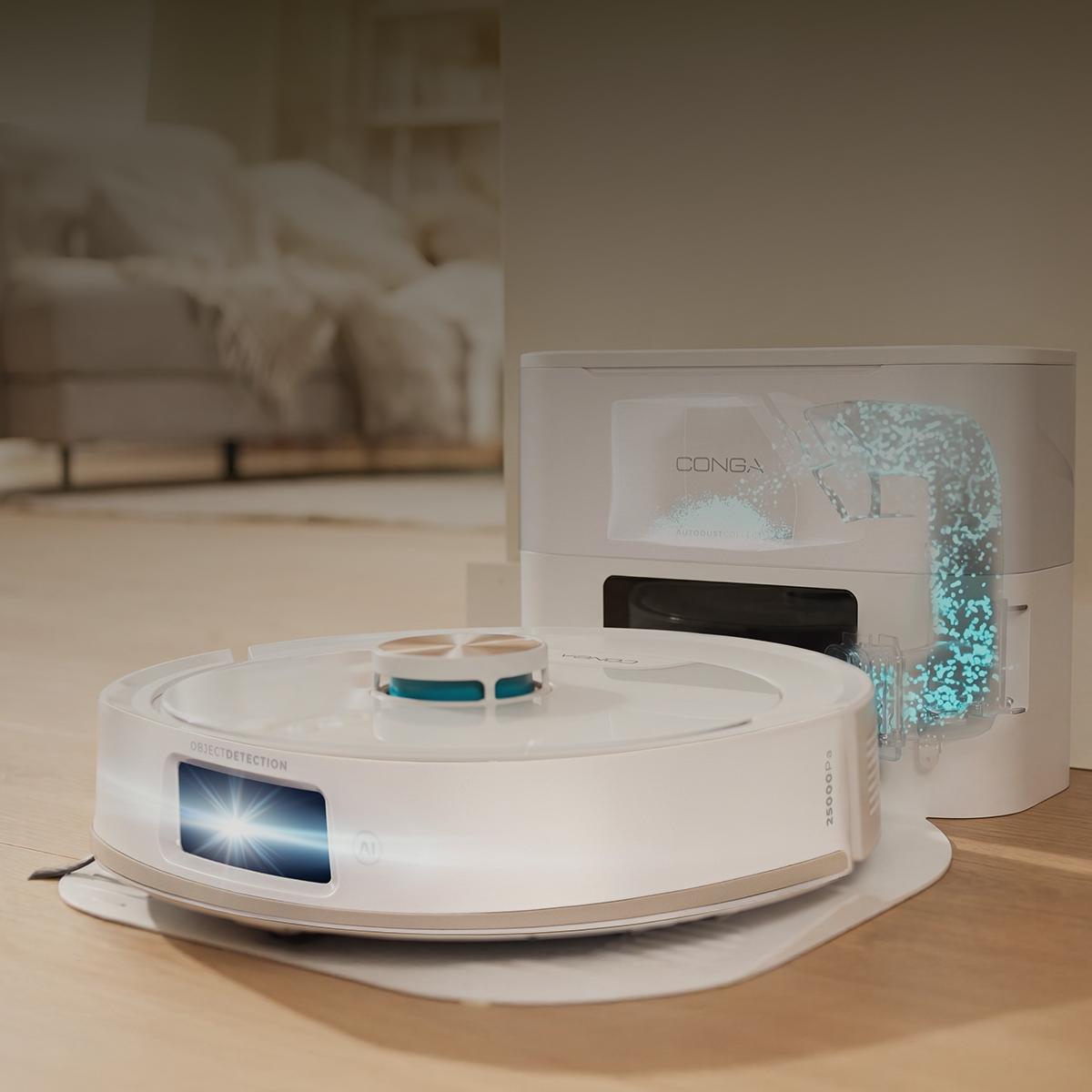 Conga Y90 Pearl - Robot Aspirapolvere Cecotec