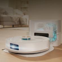 Conga Y90 Pearl Robot aspirador con base de autovaciado con Inteligencia Artificial y navegación láser. 25000 Pa de succión del motor. Autonomía de hasta 240 minutos en modo Eco. Cepillo silicona, ideal para casas con mascotas. Bolsa de polvo de 3 L. Compatible con Bluetooth y WiFi para redes 2,4 GHz.