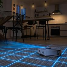 Conga Y90 Pearl Robot aspirador con base de autovaciado con Inteligencia Artificial y navegación láser. 25000 Pa de succión del motor. Autonomía de hasta 240 minutos en modo Eco. Cepillo silicona, ideal para casas con mascotas. Bolsa de polvo de 3 L. Compatible con Bluetooth y WiFi para redes 2,4 GHz.