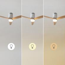 EnergySilence Aero 4600 Arctic White&Sand Ventoinha de teto de 38 W e 52” efeito madeira, com comando à distância, luz LED, 6 velocidades, 3 pás, modo winter-summer e temporizador de até 8 horas.
