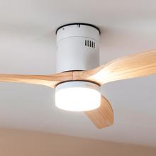 EnergySilence Aero 4600 Arctic White&Sand Ventoinha de teto de 38 W e 52” efeito madeira, com comando à distância, luz LED, 6 velocidades, 3 pás, modo winter-summer e temporizador de até 8 horas.
