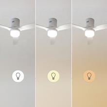 EnergySilence Aero 4600 Arctic White&Sand Ventoinha de teto de 38 W e 52” efeito madeira, com comando à distância, luz LED, 6 velocidades, 3 pás, modo winter-summer e temporizador de até 8 horas.