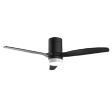 EnergySilence Aero 4600 Arctic Black&Black Ventilador de techo de 38 W y 52” con mando a distancia, luz LED, 6 velocidades, 3 aspas, modo winter-summer y temporizador de hasta 8 horas.