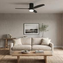 EnergySilence Aero 4600 Arctic Black&Black Ventoinha de teto de 38 W e 52” com comando à distância, luz LED, 6 velocidades, 3 pás, modo winter-summer e temporizador de até 8 horas.