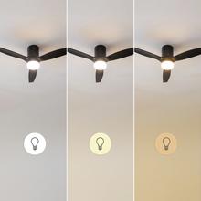 EnergySilence Aero 4600 Arctic Black&Black Ventoinha de teto de 38 W e 52” com comando à distância, luz LED, 6 velocidades, 3 pás, modo winter-summer e temporizador de até 8 horas.