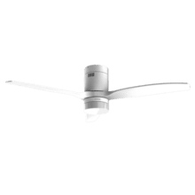 EnergySilence Aero 4600 Arctic White&White Ventilador de techo de 38 W y 52” efecto madera, con mando a distancia, luz LED, 6 velocidades, 3 aspas, modo winter-summer y temporizador de hasta 8 horas.