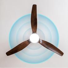 EnergySilence Aero 4600 Arctic White&White Ventilador de techo de 38 W y 52” efecto madera, con mando a distancia, luz LED, 6 velocidades, 3 aspas, modo winter-summer y temporizador de hasta 8 horas.
