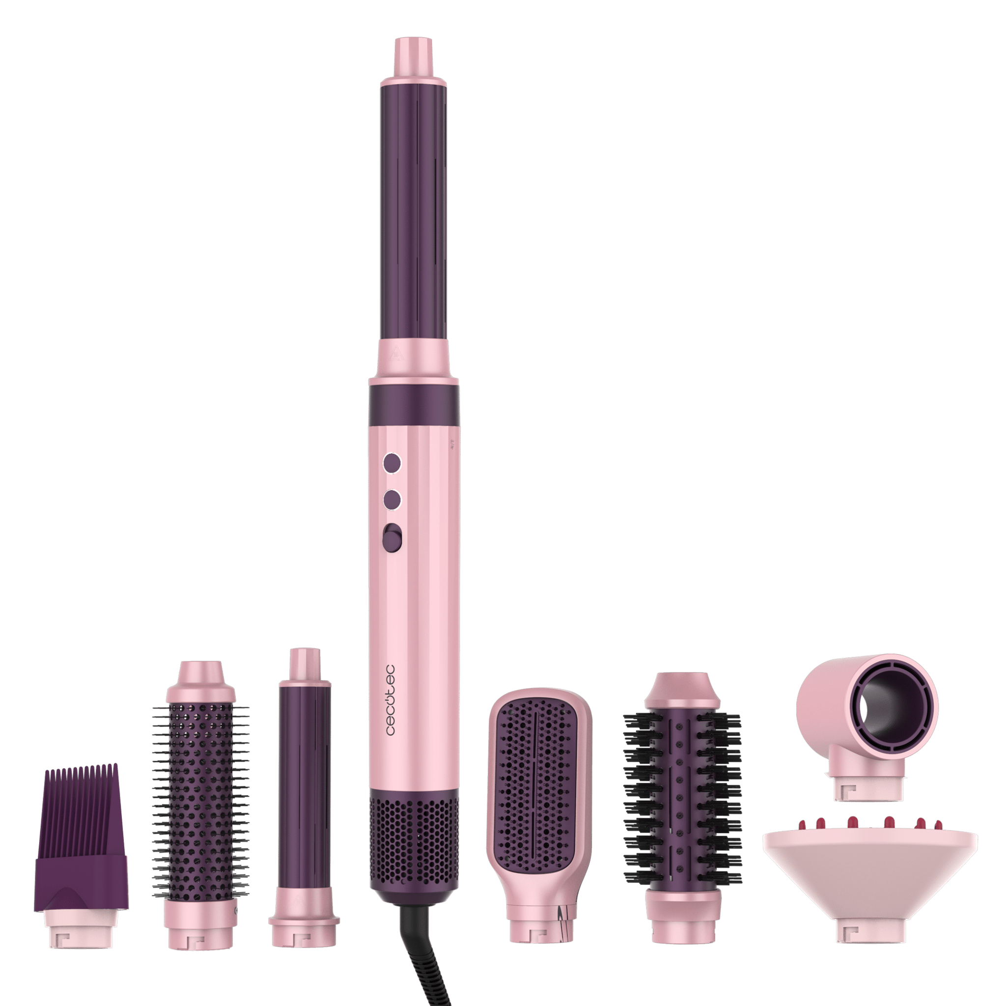 AirGlisse 8-in-1 Cotton Candy. 8-in-1-Stylinggerät mit Coanda-Technologie: Stylen, Locken, Kämmen, Trocknen und Bändigen von Frizz. Mit 3 Geschwindigkeitsstufen, 3 Temperatureinstellungen und Ionentechnologie. 1400-W-Digitalmotor mit 110.000 U/min. Bürstenköpfe mit Keramik- und Keratinbeschichtung.