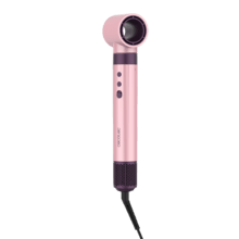 AirGlisse 8in1 Cotton Candy. Moldeador 8 en 1 con tecnología Coanda que moldea, riza, peina, seca y elimina el efecto frizz. Con 3 velocidades, 3 temperaturas, y tecnología iónica. Motor digital 1400 W de potencia y 110000 rpm. Cabezales con revestimiento de cerámica y keratina