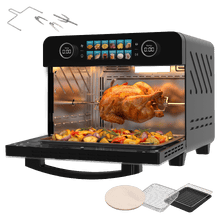 Four à air chaud Bake&Fry 2500 Color View Cecotec 25 L - Capacité de 25 litres, écran tactile couleur, porte entièrement vitrée, cuisson par convection, cuisson multiple