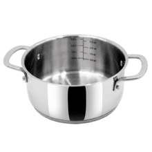 Panela AUTORE 20cm. Caçarola de aço inoxidável de 20cm