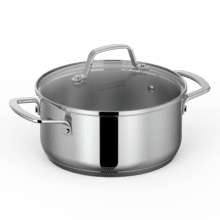Panela Autore de 24 cm. Caçarola de aço inoxidável de 24 cm.