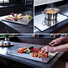 Crystal Cut Cutting board Tabla de corte efecto metálico de vidrio templado
