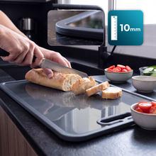 CRYSTAL DUO Cutting Board setConjunto de tábuas de vidro temperado (32×22 cm + 38×28 cm)