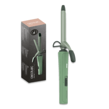 SurfCare 1600 CurlClip Olive. Rizador eléctrico de calentamiento rápido con selector de temperatura (+/–), indicador LED de calentamiento y apagado automático
