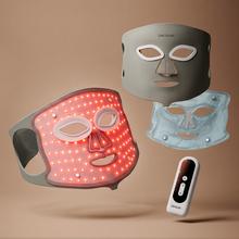 FaceCare LÜM Ice Mascara LED facial con 9 colores y funcionalidades, infrarrojos, 448 puntos de luz y silicona médica, IceTech, 210 mins de autonomía.