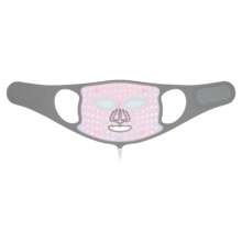 Máscara facial FaceCare LÜM Ice LED com 9 cores e funções, infravermelho, 448 pontos de luz e silicone medicinal, IceTech, 210 minutos de autonomia.