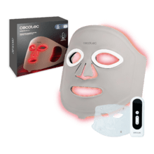 Máscara facial FaceCare LÜM Ice LED com 9 cores e funções, infravermelho, 448 pontos de luz e silicone medicinal, IceTech, 210 minutos de autonomia.
