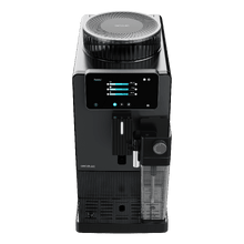 Cremmaet Duelia Cafetera superautomática con doble tolva automática para alternar granos sin mezclar. Sistema de dosificación. 19 bares, Thermoblock y molinillo cónico con 5 niveles. Depósito de agua 1,1 L, leche 400 ml.
