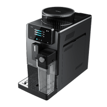 Cremmaet Duelia Cafetera superautomática con doble tolva automática para alternar granos sin mezclar. Sistema de dosificación. 19 bares, Thermoblock y molinillo cónico con 5 niveles. Depósito de agua 1,1 L, leche 400 ml.