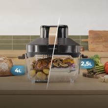 Cecofry&Glass Crunchy Freidora de aire con Cesto de Cristal, tapas y 10 menús. 1500W de potencia.
