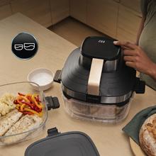 Cecofry&Glass Crunchy Freidora de aire con Cesto de Cristal, tapas y 10 menús. 1500W de potencia.