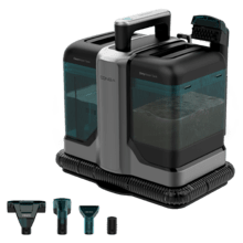 Conga Carpet&Spot Clean 7500 Pro. Limpiatapicerías con 750 W de potencia y succión de hasta 17 kPa. Dispone de depósitos de 1600 ml (agua limpia) y 750 ml (agua sucia), diseño compacto y kit de 4 accesorios