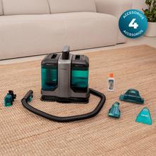 Conga Carpet&Spot Clean 7500 Pro. Limpiatapicerías con 750 W de potencia y succión de hasta 17 kPa. Dispone de depósitos de 1600 ml (agua limpia) y 750 ml (agua sucia), diseño compacto y kit de 4 accesorios