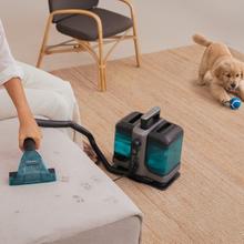 Conga Carpet&Spot Clean 7500 Pro. Limpiatapicerías con 750 W de potencia y succión de hasta 17 kPa. Dispone de depósitos de 1600 ml (agua limpia) y 750 ml (agua sucia), diseño compacto y kit de 4 accesorios