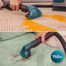 Conga Carpet&Spot Clean 7500 Elite. Limpiatapicerías con 750 W de potencia y succión de hasta 17 kPa. Dispone de depósitos de 1600 ml (agua limpia) y 750 ml (agua sucia), diseño compacto y kit de 8 accesorios
